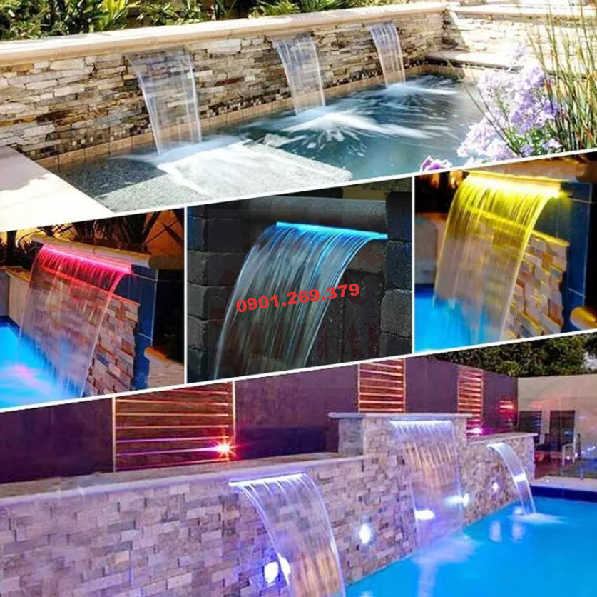 mẫu máng tạo thác nước có đèn led